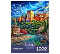 Palazzo dell'Alhambra Puzzle 1000 Pezzi, Puzzle Impossibile 1000 Pezzi Gioco Di Sfida Intellettuale 70x50cm/1000pcs
