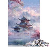 Palazzo di ciliegi in fiore Puzzle in Legno 300 Pezzi Adulto Puzzle Regalo Per Amore E Amico Per Gioco Familiare Decorazione Interna Unica Gioco Education Stress Relief Toy 300pcs (40x28cm)