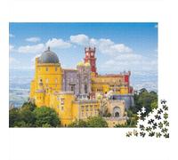 Palazzo di Sintra Cielo Blu Puzzle 1000 Pezzi Carta per Adulti Gioco di Puzzle 1000 Pezzi Relax Decorazione Casa 38x26cm/1000pcs