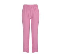 Palazzo Flowy Culottes - Pantaloni da donna con fessura, eleganti, corti, in lino, tinta unita, comodi, leggeri, traspiranti, per il tempo libero, Colore: rosa., 3XL