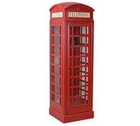 Palazzo INT - Grande vetrina, mobile bar, a forma di cabina telefonica inglese, colore: Rosso