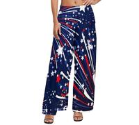 Palazzo - Pantaloni da donna comodi pantaloni larghi a gamba larga da donna, colore rosso, bianco, blu, colorati, fuoco 1, pantaloni casual per il riposo, Modello-22, M