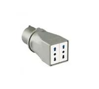PALAZZOLI ADATTATORE per spina IEC 2P+T 16A 230V 6H BIVALENTE P17-11 740002