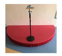 Palco Antiscivolo Per Chiesa Per Canti, Palco Semicircolare Per Discorsi Pubblici Con Telo Di Rivestimento Rimovibile, Capacità Di Carico 200 Kg, Altezza 15 Cm(Red,Dia 120cm/47.2'')