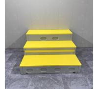 Palco for coro mobile e pieghevole a tre livelli for la scuola, gradini mobili ribaltabili, palco for coro in plastica PE for spettacoli nei bar della scuola materna(Yellow)