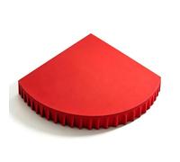 Palco Modulare Portatile a Forma di Quarto di Cerchio con Mantovana | Piccola Palco per Spettacoli Scolastici con Struttura in Acciaio Zincato per Discorsi Danza Matrimoni(Red,100x100x15cm)