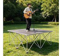 Palco Modulare Unità modulare con piattaforma da palco pieghevole 122x122, supporto per palcoscenici professionale portatile con gambe retrattili compatte(H-40cm/1.3ft,3.3x3.3ft/101x101cm)