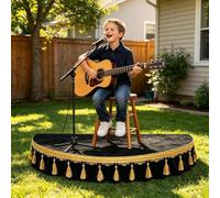 Palco per bambini con copertura rimovibile, mini palco portatile | Facile da montare, elevata capacità di carico, per cantare/eventi/discorsi/cantare(Black,39.4x19.7in)