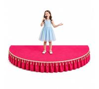 Palco per Bambini, Pedana Scenica Semicircolare per Spettacoli Scolastici e | Design Stile Tappeto Rosso Crea uno Spazio Speciale per Discorsi, Canti e Celebrazioni(150cm/59.0in)