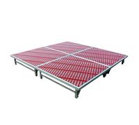 Palco portatile 2.56 x 2.56m, ampia piattaforma con gambe pieghevoli, non richiede installazione, ideale per matrimoni, eventi scolastici e spettacoli dal vivo(8.4'x8.4'x15.74")