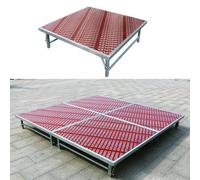 Palco portatile da 2,55 m x 2,55 m, piattaforma modulare resistente per spettacoli, portata massima 600 kg, palco pieghevole per DJ, eventi scolastici e spettacoli dal vivo(8.4'x8.4'x11.8")