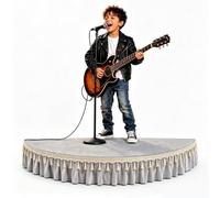 Palco portatile, mini palco per bambini, elevata capacità di carico | Palcoscenico per bambini per spettacoli per bambini, palco con gonna, per ospitare discorsi pubblici(Grey,59x29.5in)