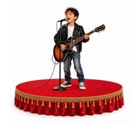 Palco portatile, mini palco per bambini, elevata capacità di carico | Palcoscenico per bambini per spettacoli per bambini, palco con gonna, per ospitare discorsi pubblici(Red,59x59in)
