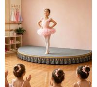 Palco portatile, mini palco per spettacoli e concerti per bambini, include grembiule di protezione, elevata capacità di carico per esibizioni corali, eventi scolastici(Gray A,59x29.5in)