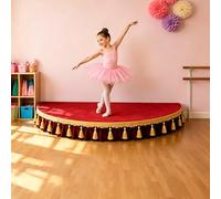 Palco portatile, mini palco per spettacoli e concerti per bambini, include grembiule di protezione, elevata capacità di carico per esibizioni corali, eventi scolastici(Red C,59x29.5in)