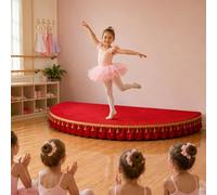 Palco portatile, mini palco per spettacoli e concerti per bambini, include grembiule di protezione, elevata capacità di carico per esibizioni corali, eventi scolastici(Red A,47.2x23.6in)
