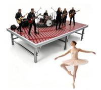 Palco portatile, Palco pieghevole per eventi, Disponibili tre opzioni di altezza, Palcoscenico pieghevole e portatile Per band, eventi scolastici, matrimoni, batteria, concerti e locali(40cm)