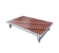 Palco portatile, palco pieghevole resistente da 600 kg, superficie antiscivolo e telaio in acciaio, ideale per spettacoli dal vivo, sgabello per batteria, bar e piccoli locali(150x100x30cm)