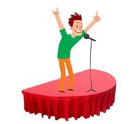 Palco Strutturale In Compensato, 120 100 CM Piccolo Palco Rialzato Per Sessioni Di Narrazione, Attività Di Canto, Opzioni Di Combinazione Libera(Red,Dia 3.3ft/39.4in/1m)