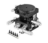 Palcoscenico lineare 4 assi 60 x 60mm Piattaforma di rifilatura Cuscinetto Piattaforma di sintonizzazione Tavola scorrevole 4 direzioni Tavolino lineare manuale(90 x 90 mm)