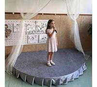 Palcoscenico portatile semicircolare/rotondo, piccolo palco con gonna, elevata capacità di carico, mini palco per spettacoli corali, eventi scolastici e in ray A,100x50cm)