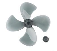 Pale di ricambio per ventola elettrica da 35,5 cm, con 4 pale, compatibile con ventilatori da pavimento e da tavolo, in polipropilene leggero (40,6 cm, nero)