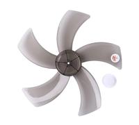 Pale per ventilatori, Pala del ventilatore in plastica for uso domestico, 5 foglie, con coperchio for dado, for ventilatore a piedistallo, dimensioni multiple, multicolore(16 Inch Gray)
