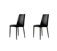 PALE Sedia da pranzo, sedia con schienale di supporto nero 43 * 50 * 85 cm(Zwart)