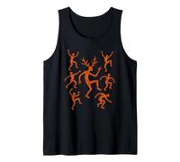 Paleo Dancing Shaman - Antica Arte rituale Petroglifo Canotta