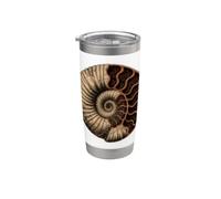 Paleontologia della sezione trasversale parziale fossile di ammonite Bicchiere termico in acciaio inox doppia parete