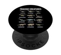 Paleontologia delle prime specie di dinosauri delle creature triassiche PopSockets PopGrip Adesivo