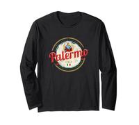 Palermo Capitale della Sicilia Italia Souvenir Vintage Maglia a Manica