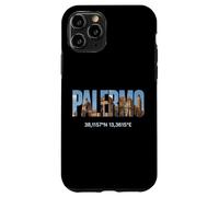 Palermo Italia Luoghi d'interesse Palermitano Coordinate GPS Italia Custodia per iPhone 11 Pro