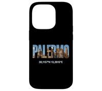 Palermo Italia Luoghi d'interesse Palermitano Coordinate GPS Italia Custodia per iPhone 14 Pro