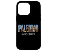 Palermo Italia Luoghi d'interesse Palermitano Coordinate GPS Italia Custodia per iPhone 14 Pro Max