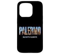 Palermo Italia Luoghi d'interesse Palermitano Coordinate GPS Italia Custodia per iPhone 15 Pro