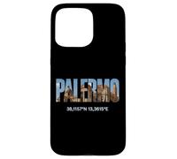 Palermo Italia Luoghi d'interesse Palermitano Coordinate GPS Italia Custodia per iPhone 15 Pro Max