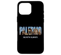 Palermo Italia Luoghi d'interesse Palermitano Coordinate GPS Italia Custodia per iPhone 16 Pro Max