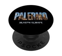 Palermo Italia Luoghi d'interesse Palermitano Coordinate GPS Italia PopSockets PopGrip Adesivo