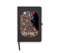 Palermo Italia Sicilia mappa della città Viaggiatore Notebook, pagine vuote, copertina in ecopelle, agenda, diario, quaderno di lavoro