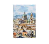 Palermo Italia Sicilia paesaggio urbano storico architettura artistica da parete stampe artistiche su tela poster opera d'arte per soggiorno, camera da letto, bagno, ufficio, decorazione per la casa