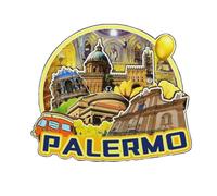Palermo ltaly Magnete da frigorifero in legno 3D monumenti di viaggio da collezione souvenir decorazione fatta a mano -4781
