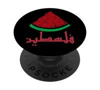 Palestina, anguria, calligrafia, solidarietà, bandiera palestinese PopSockets PopGrip Adesivo