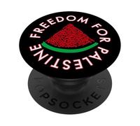 Palestina, anguria, calligrafia, solidarietà, bandiera palestinese PopSockets PopGrip Adesivo