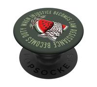 Palestina Anguria Keffiyeh Solidarietà Palestinese Giustizia PopSockets PopGrip Adesivo