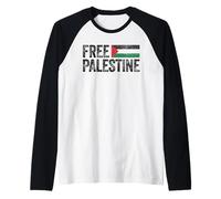 Palestina Libera Gaza Libera Maglia con Maniche Raglan