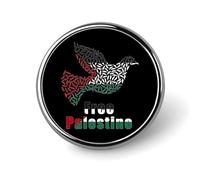 Palestina libera, spilla rotonda per la pace palestinese, distintivo smaltato da bavero, gioiello decorativo per zaino e cappello