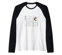 Palestina Palestinese Orgoglio Pace Sostegno Maglia con Maniche Raglan