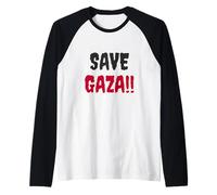 Palestina Salva Gaza Solidarietà Palestinese Pace Giustizia Maglia con Maniche Raglan