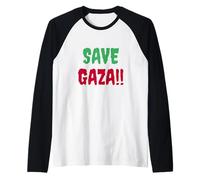 Palestina Salva Gaza Solidarietà Palestinese Pace Giustizia Maglia con Maniche Raglan